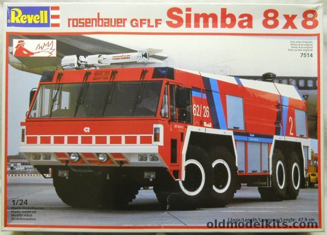 Revell 1/24 Rosenbauer GFLF Simba 8x8, 7514 plastic model kit